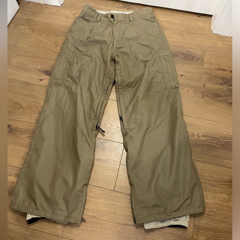 RipZone Ski Pants Winter Snow Pants Waterproof 5000mm Beige Ladies Medium